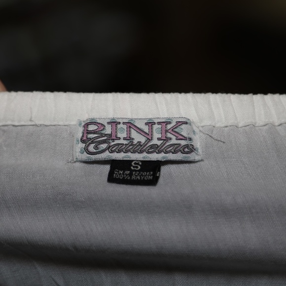 Pink Cattelac Blouse, Size S, White - Picture 7 of 7